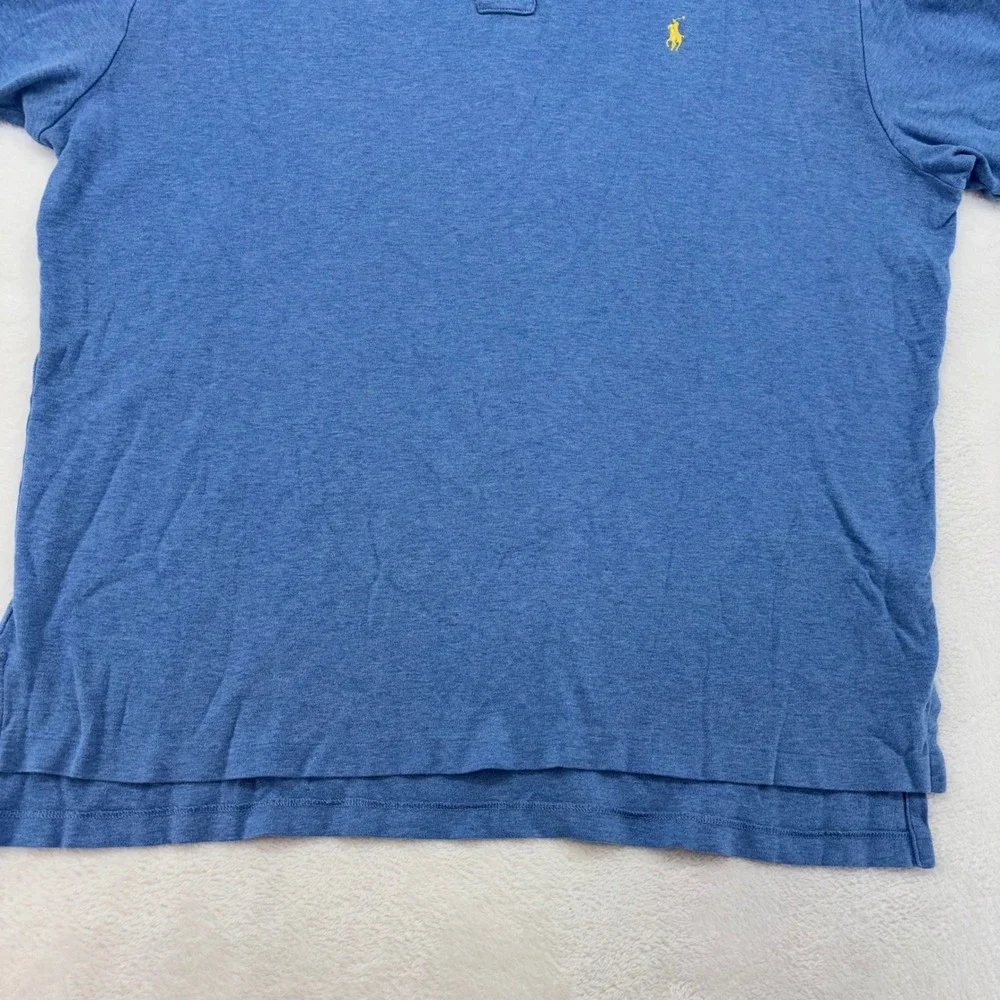 Polo Ralph Lauren Mens XL Blue Heather Short Sleeve Pony Logo Polo Shirt
